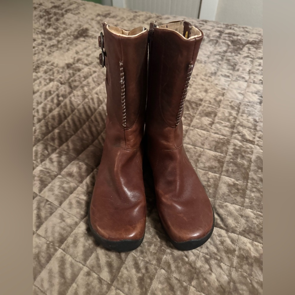 Keen Bern Baby Bern Brown Leather mid calf boots 38, 7.5.